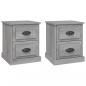 Preview: Nachttische 2 Stk. Grau Sonoma 39x39x47,5 cm Holzwerkstoff