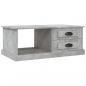 Preview: Couchtisch Betongrau 90x50x35 cm Holzwerkstoff