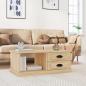 Preview: ARDEBO.de - Couchtisch Sonoma-Eiche 90x50x35 cm Holzwerkstoff