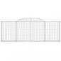 Preview: Gabionen mit Hochbogen 6 Stk. 300x30x100/120cm Verzinktes Eisen