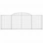 Preview: Gabionen mit Hochbogen 12 Stk 300x30x100/120cm Verzinktes Eisen