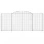 Preview: Gabionen mit Hochbogen 8 Stk. 300x30x120/140cm Verzinktes Eisen