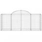 Preview: Gabionen mit Hochbogen 4 Stk. 200x50x80/100 cm Verzinktes Eisen