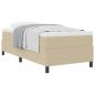 Preview: Boxspringbett mit Matratze Beige, Weiß Cord-Stoff 100 x 200 cm