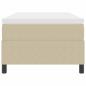 Preview: Boxspringbett mit Matratze Beige, Weiß Cord-Stoff 100 x 200 cm