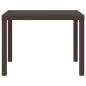 Preview: Gartentisch Braun 100 x 100 x 73 cm Poly-Rattan