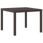 Preview: Gartentisch Braun 100 x 100 x 73 cm Poly-Rattan