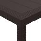 Preview: Gartentisch Braun 100 x 100 x 73 cm Poly-Rattan