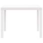 Preview: ARDEBO.de - Outdoor Tisch Weiß Kunststoff Mittel Langlebig Patio Tisch
