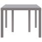 Preview: Esstisch für draußen Hellgrau Kunststoff Mittel Langlebig