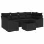Preview: Garten-Sofa-Set Set aus 7 Teilen Schwarz Poly-Rattan