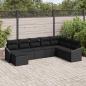 Preview: ARDEBO.de - Sofa Set 8 stk. Schwarz [Synthetisch]: Poly Rattan