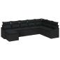 Preview: Sofa Set 8 stk. Schwarz [Synthetisch]: Poly Rattan