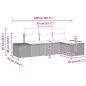 Preview: Garten Sofa Set Set von 4 Beige und Creme Rattan, Polyester Kissen