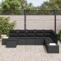 Preview: Garten Sofa Set Set aus 8 Schwarz Poly Rattan Outdoor Sofa
