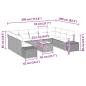 Preview: Garten-Sofa-Set Set von 10 Beige und Grau Polyethylen-Rattan