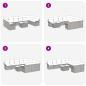 Preview: Garten Sofa Set 11 Teile Grau Rattan Garten Sofa Set Rechteckig