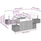 Preview: Garten-Sofa-Set Set aus 9 Beige Rattan, Polyester Garten-Sofa-Set