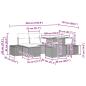 Preview: Garten-Sofa-Set mit Kissen 7 pcs Braun und Creme