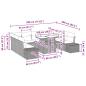 Preview: Garten-Sofagarnitur Set aus 10 Grau Rattan, Polyester
