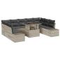 Preview: Garten-Sofa-Set 10-teilig Beige und Dunkelgrau Rattan und Polyester