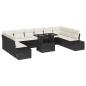 Preview: Garten-Sofa-Set Set aus 11 Schwarz Rattan