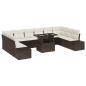 Preview: Gartensofa-set 11 stk. Braun und Creme 55 x 55 x 37 cm