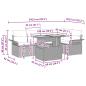 Preview: Garten-Sofa-Set 6-teilig Grau Rattan Garten Ecksofa Rechteckig