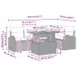 Preview: Garten-Sofa-Set Set aus 6 Grau Poly-Rattan, Stahl, Polyester