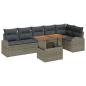 Preview: Garten-Sofa-Set Set aus 7 Grau Poly-Rattan