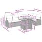 Preview: Garten-Sofa-Set Set aus 7 Grau Poly-Rattan