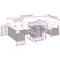 Preview: Garten-Sofa-Set 11-teilig Grau Rattan Garten-Essgruppe
