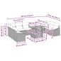 Preview: Garten-Sofa-Set 11 Teile Schwarz Rattan, Holzplatte