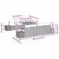Preview: Garten-Sofa Set Set aus 7 Teilen Braun Rattan 4-Sitzer Gartensofa