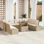Preview: ARDEBO.de - Garten Sofa Set Set aus 10 Teilen Beige, Hellbraun