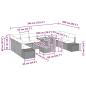 Preview: Gartensofa-Set Set mit 11 Teilen Grau, Dunkelgrau Rattan, Polyester