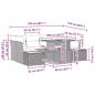 Preview: Gartensofa-set 9 Stk. Schwarz und Beige