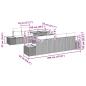 Preview: Garten-Sofa-Set 9-teiliges Set Beige PE-Rattan Essset
