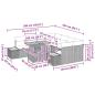 Preview: Garten-Sofa-Set Set aus 9 Grau Rattan und Holz Garten-Sofa-Set