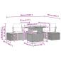 Preview: Garten Sofagarnitur Set aus 6 Beige Rattan, Polyester, Stahl
