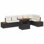 Preview: Garten Sofa Set Set von 7 Beige Poly-Rattan 4-Sitzer Outdoor Sofa