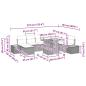 Preview: Garten-Sofa-Set 9-teilig Beige, Grau Rattan, Polyester, Schaum