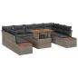 Preview: Garten Sofa Set 10-teilig Anthrazit, Hellgrau, Hellbraun