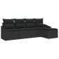 Preview: Sofa Set 5 stk. Schwarz Poly-Rattan