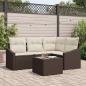 Preview: ARDEBO.de - Garten Sofa Set Set aus 5 Creme, Braun