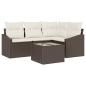 Preview: Garten Sofa Set Set aus 5 Creme, Braun