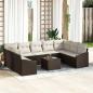 Preview: ARDEBO.de - Garten-Sofa-Set Set aus 10 Elfenbein Poly-Rattan