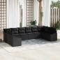 Preview: ARDEBO.de - Gartensofa-set 10 stk. Schwarz Poly-Rattan