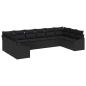 Preview: Gartensofa-set 10 stk. Schwarz Poly-Rattan