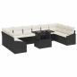 Preview: Garten-Sofa-Set Set aus 11 Teilen Schwarz und Creme